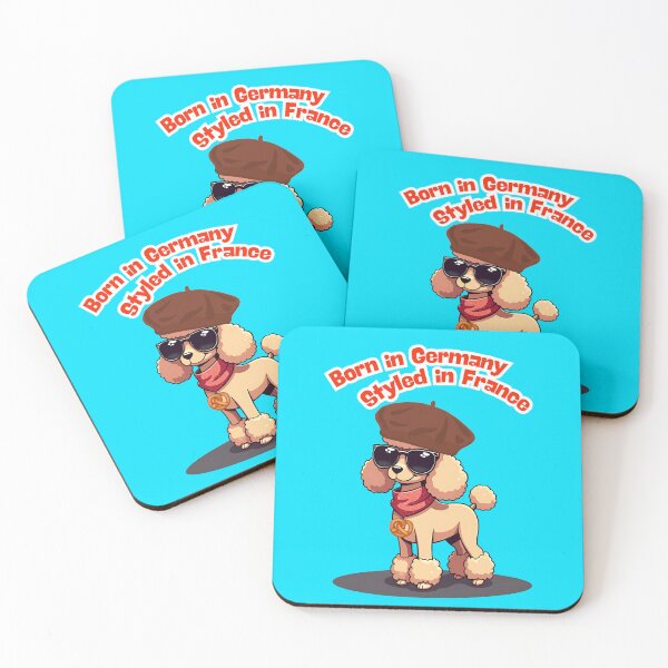 Item preview, Born in Germany, Styled in France – Funny Cool Poodle Dog designed and sold by Teeshart.