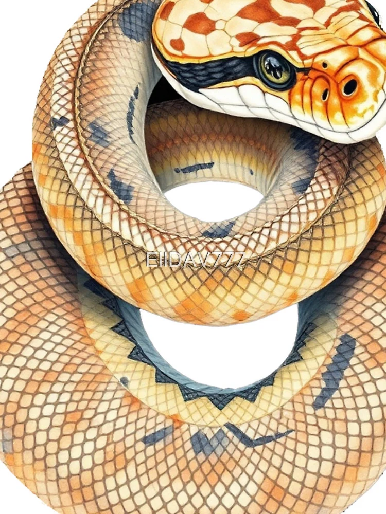 Thumbnail 4 of 4, iPhone Case, Fiery Coiled Python designed and sold by EllDAV777.
