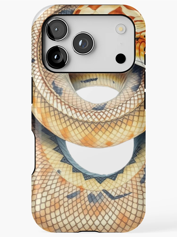 Thumbnail 1 of 4, iPhone Case, Fiery Coiled Python designed and sold by EllDAV777.