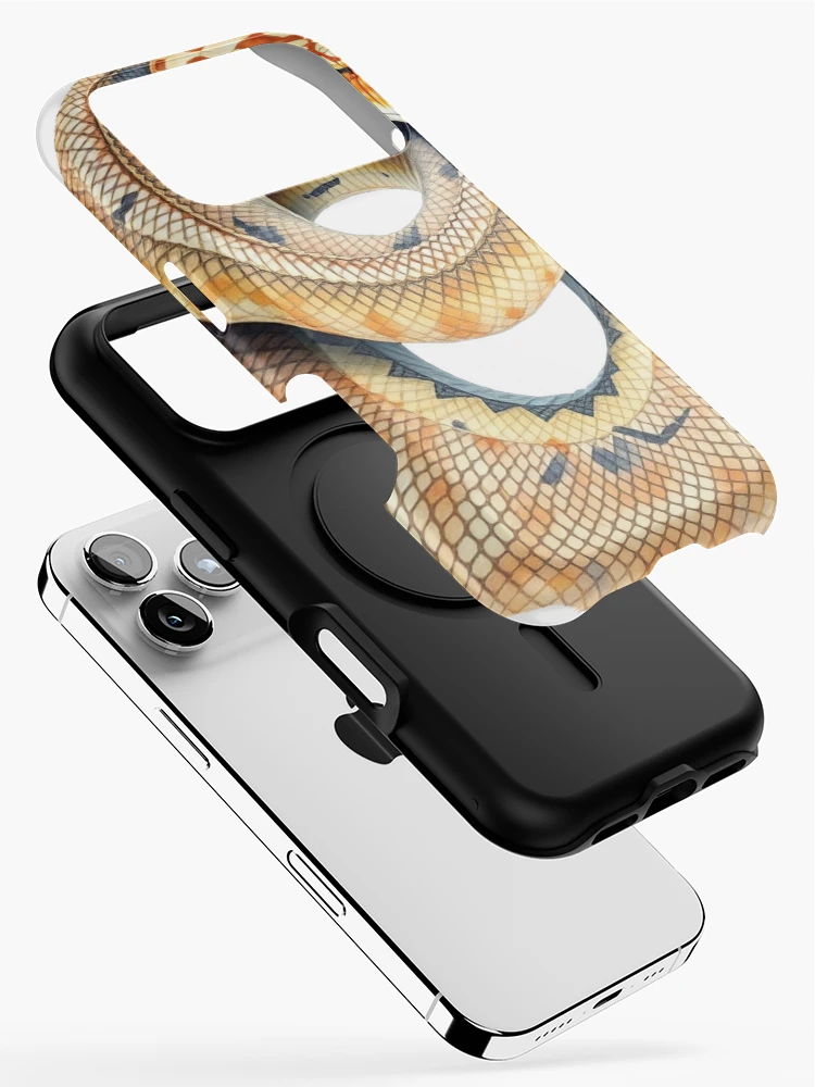 Thumbnail 2 of 4, iPhone Case, Fiery Coiled Python designed and sold by EllDAV777.