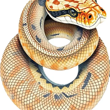 Artwork thumbnail, Fiery Coiled Python by EllDAV777