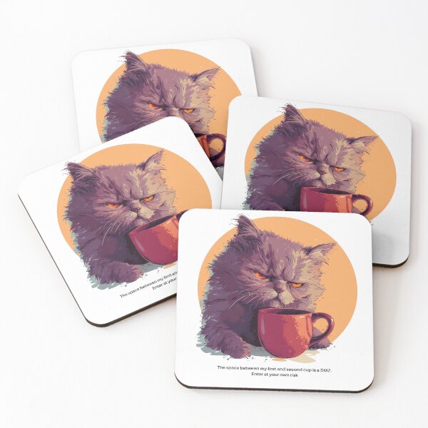 Item preview, The space between my first and second cup is a DMZ.  Enter at your own risk. | Grumpy Coffee | Coffee Addict | Cat Coffee | DMZ designed and sold by Awe-And-Charm.