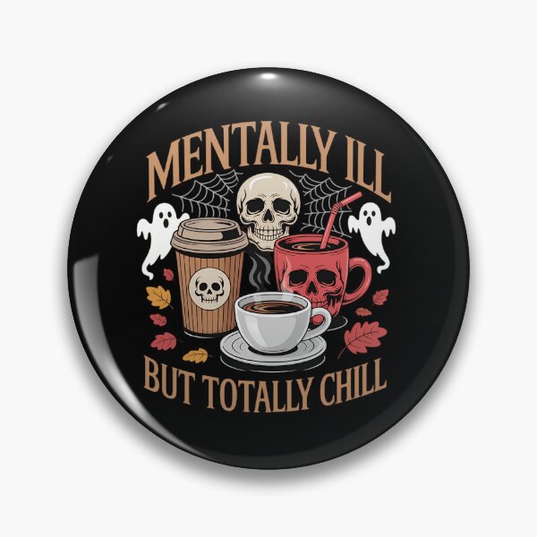 Item preview, Mental Health Halloween Coffee Gothic Skeleton Coffee Lovers designed and sold by savrmiller.
