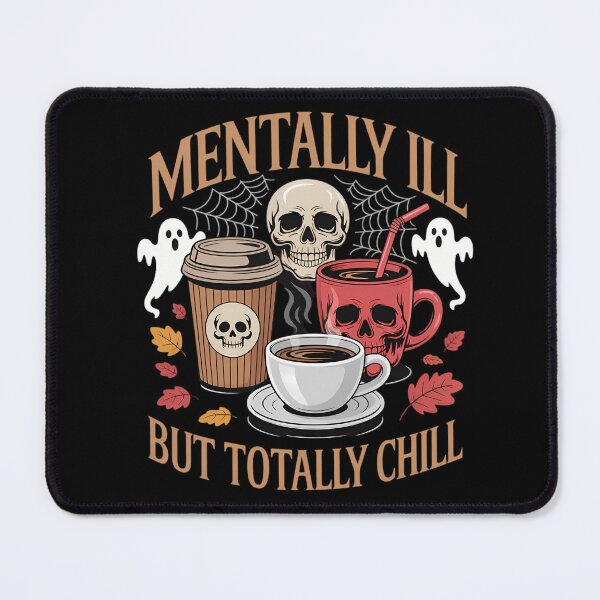 Item preview, Mental Health Halloween Coffee Gothic Skeleton Coffee Lovers designed and sold by savrmiller.