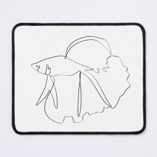 Item preview, Beta Fish One-Line Digital Art  designed and sold by ItsReemBeam.