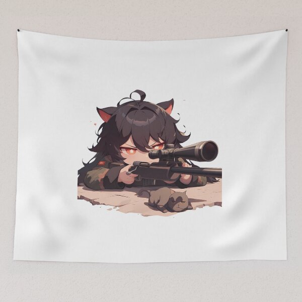 Item preview, Chibi Hu Tao Genshin Impact Sniper Cute Kawaii designed and sold by Williamhallano.