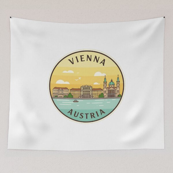 Item preview, Vienna Austria Travel Retro Emblem - Vintage Style Souvenir Design designed and sold by Timegraf.