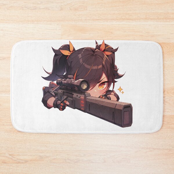 Item preview, Game Chibi Xinyan Genshin Impact Sniper Cute Kawaii designed and sold by Williamhallano.
