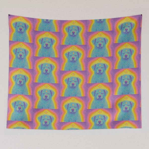 Item preview, Meditating Puppy Cosmic Aura designed and sold by zzz888.