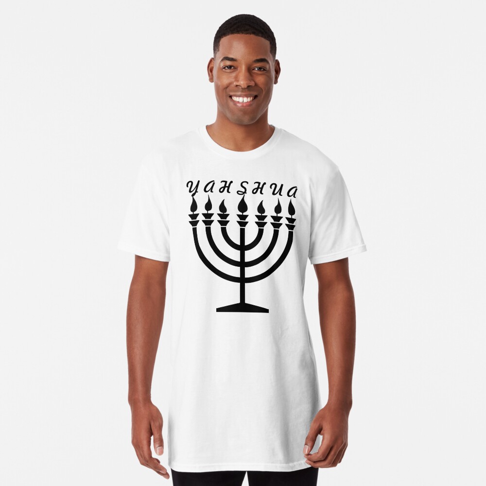 Kodesh Fresh Menorah Yah Hebrew Israelite White T-Shirt, 48% OFF