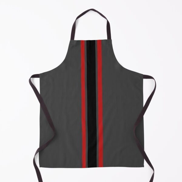 Item preview, Single Stripe with 2 Thick Pinstripes (Dark Gray & Red on White) designed and sold by Racing Stripes Only.