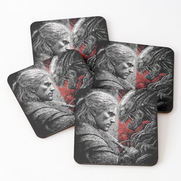 Item preview, Geralt vs Xenomorph Crossover Fan Art - Witcher Alien Mashup Graphic Tee Design designed and sold by Senpaiwaves.