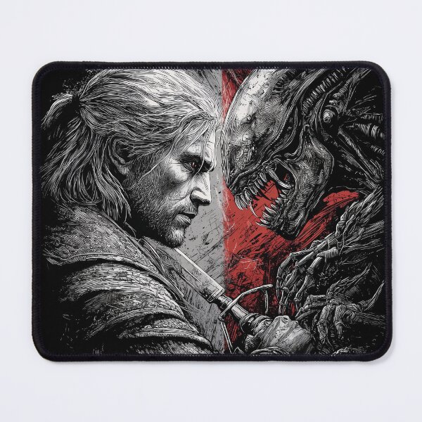 Item preview, Geralt vs Xenomorph Crossover Fan Art - Witcher Alien Mashup Graphic Tee Design designed and sold by Senpaiwaves.