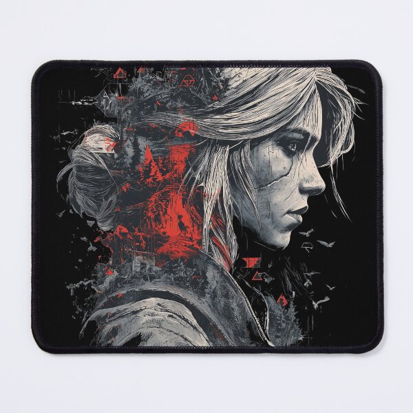 Item preview, Ciri Witcher Fan Art - Ashen-Haired Sorceress Warrior Adventure Graphic Tee Design designed and sold by Senpaiwaves.