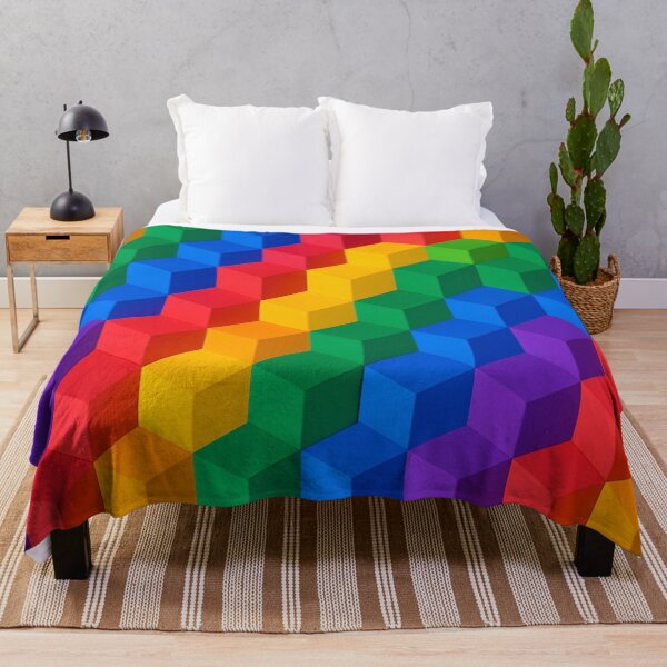 Item preview, 3D Illusion Cubes - rainbow color designed and sold by Itzjustlife.
