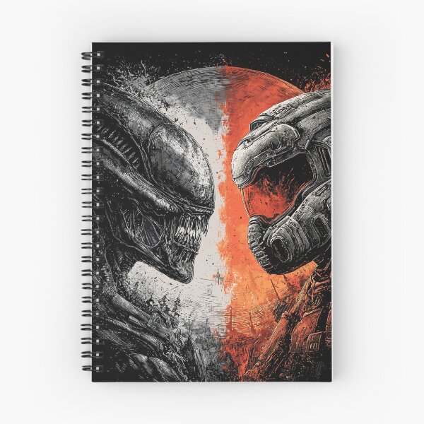 Item preview, Doom Slayer vs Xenomorph Crossover Fan Art - Demon Hunter Meets Alien Horror Graphic Tee Design designed and sold by Senpaiwaves.