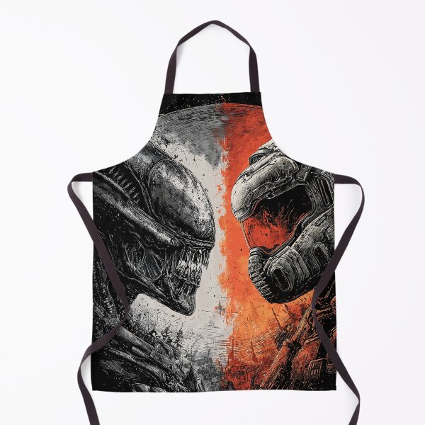 Item preview, Doom Slayer vs Xenomorph Crossover Fan Art - Demon Hunter Meets Alien Horror Graphic Tee Design designed and sold by Senpaiwaves.