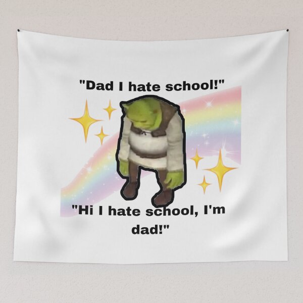 Item preview, Shrek "I Hate School" Meme designed and sold by Heavenly-Cloudz.
