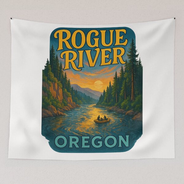 Item preview, Rogue River Sunset Rafting, Oregon designed and sold by Places On Earth.