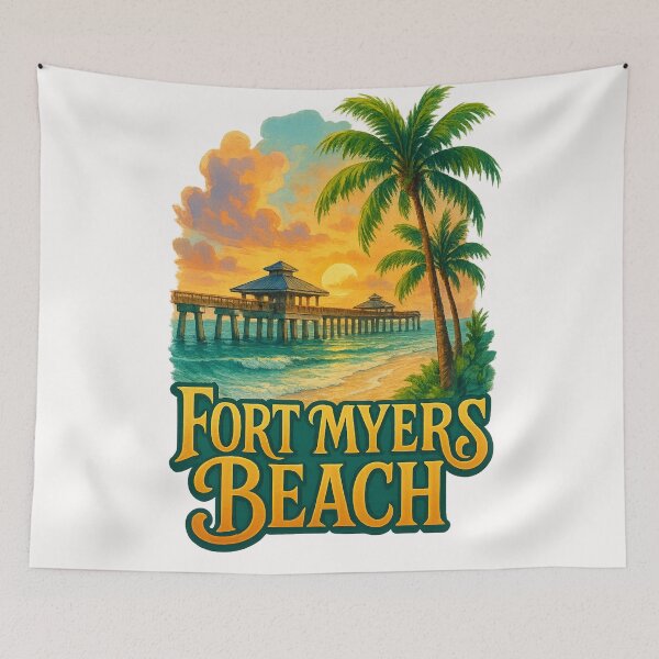 Item preview, Fort Myers Beach Pier, Florida designed and sold by Places On Earth.