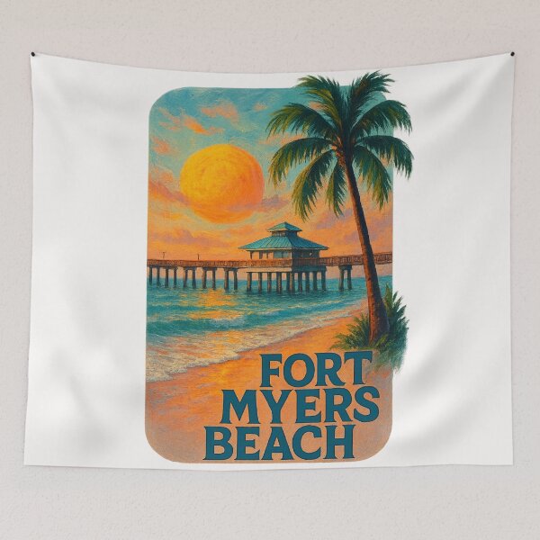 Item preview, Fort Myers Beach Palm Sunset, Florida designed and sold by Places On Earth.