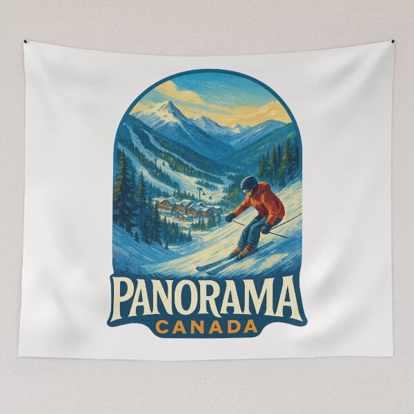 Item preview, Panorama Skiing in the Canadian Rockies designed and sold by Places On Earth.