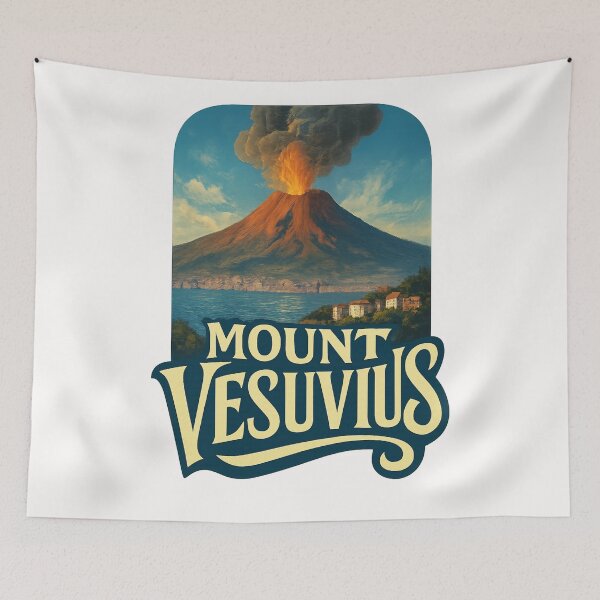 Item preview, Mount Vesuvius over the Bay of Naples, Italy designed and sold by Places On Earth.