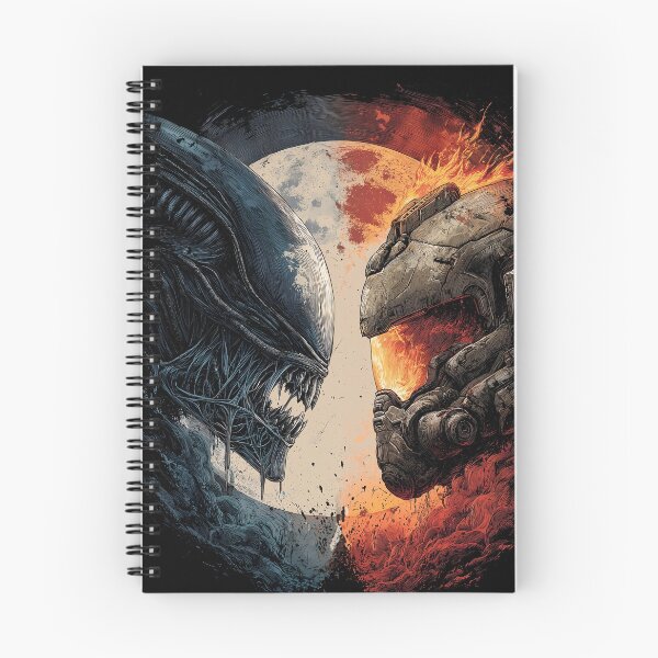 Item preview, Doom Slayer vs Xenomorph Crossover Fan Art - Demon Hunter Meets Alien Horror Graphic Tee Design designed and sold by Senpaiwaves.