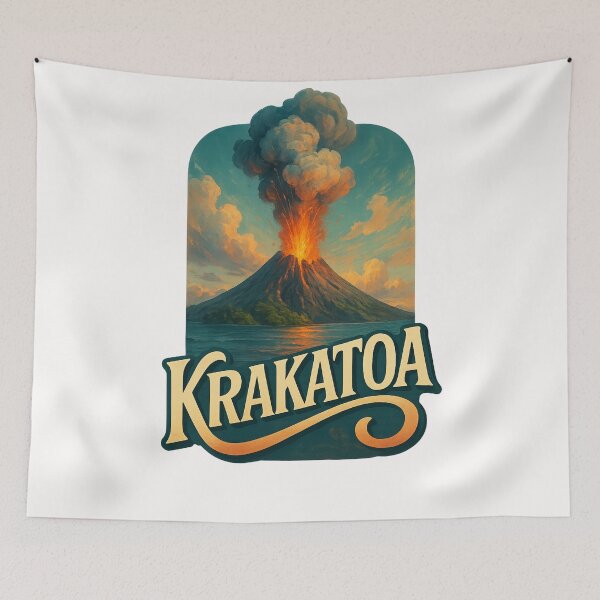 Item preview, Krakatoa Volcano Eruption, Indonesia designed and sold by Places On Earth.