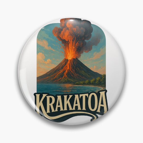 Item preview, Krakatoa Eruption with Coastal View, Indonesia designed and sold by Places On Earth.
