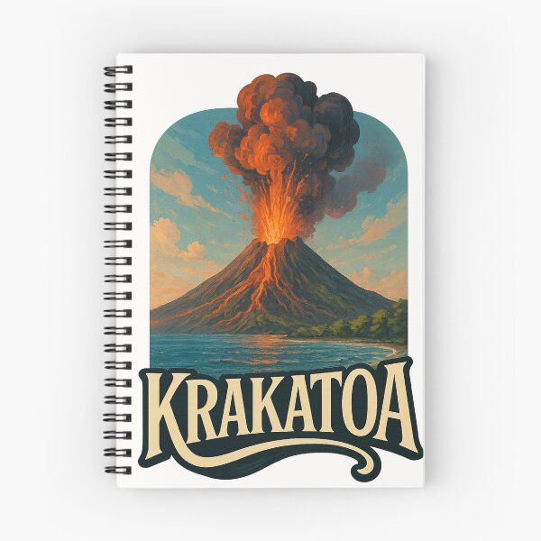 Item preview, Krakatoa Eruption with Coastal View, Indonesia designed and sold by Places On Earth.