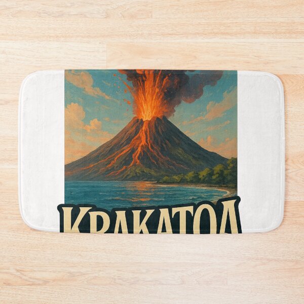 Item preview, Krakatoa Eruption with Coastal View, Indonesia designed and sold by Places On Earth.
