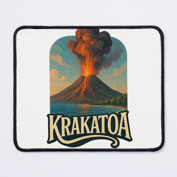 Item preview, Krakatoa Eruption with Coastal View, Indonesia designed and sold by Places On Earth.