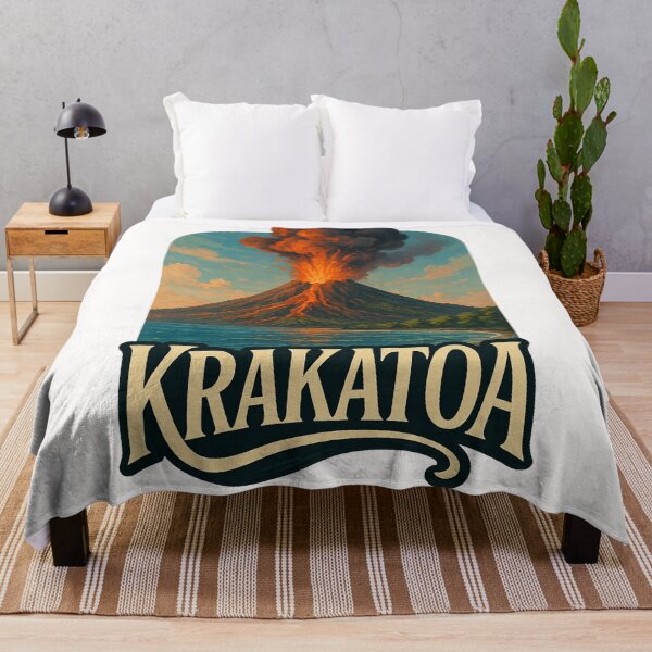 Item preview, Krakatoa Eruption with Coastal View, Indonesia designed and sold by Places On Earth.