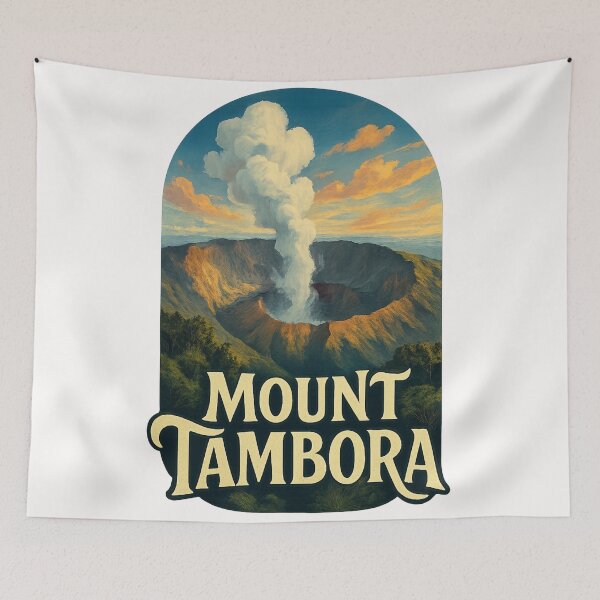 Item preview, Mount Tambora Volcano Erupting, Indonesia designed and sold by Places On Earth.