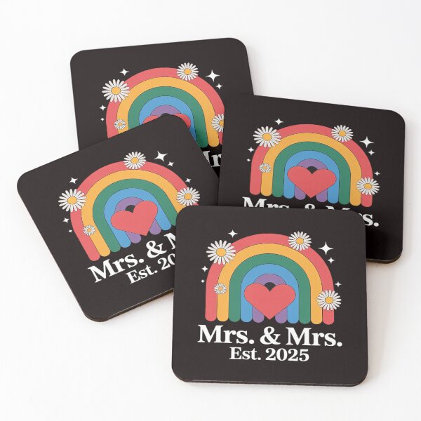 Item preview, Just Married LGBT Lesbian Wedding Mrs & Mrs Est.2025  designed and sold by sheenmi.