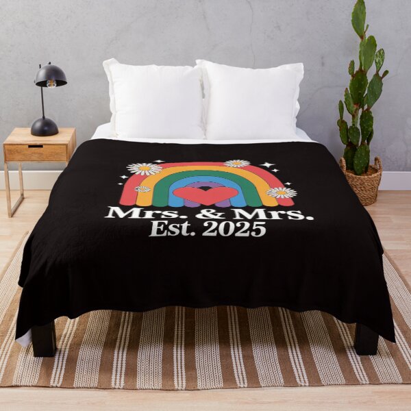 Item preview, Just Married LGBT Lesbian Wedding Mrs & Mrs Est.2025  designed and sold by sheenmi.