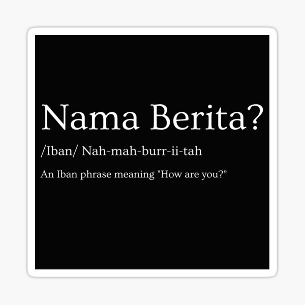 Item preview, Nama Berita – Simple Text Design in Iban Language designed and sold by SmolSwaz.