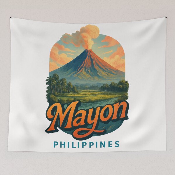 Item preview, Mayon Volcano Eruption Scene, Albay Philippines designed and sold by Places On Earth.
