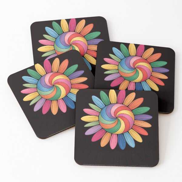 Item preview, LGBTQ Rainbow Sunflower Be Kind Gay Love Pride Flower  designed and sold by sheenmi.