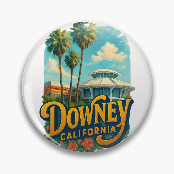 Item preview, Downey Civic Center with Palm Trees, California USA designed and sold by Places On Earth.