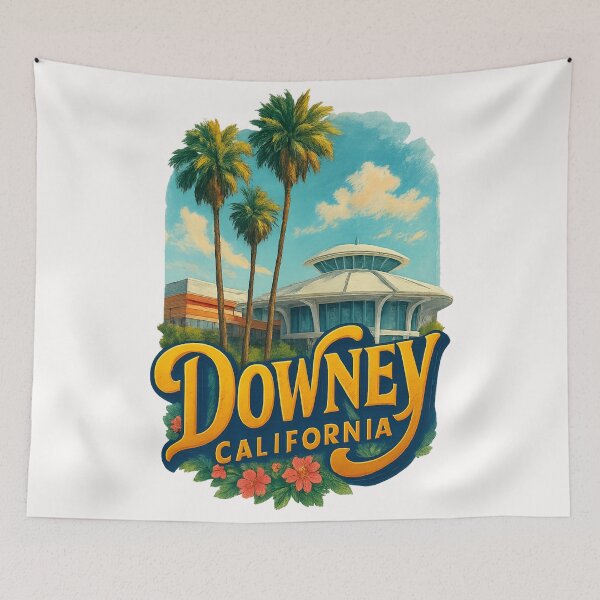 Item preview, Downey Civic Center with Palm Trees, California USA designed and sold by Places On Earth.