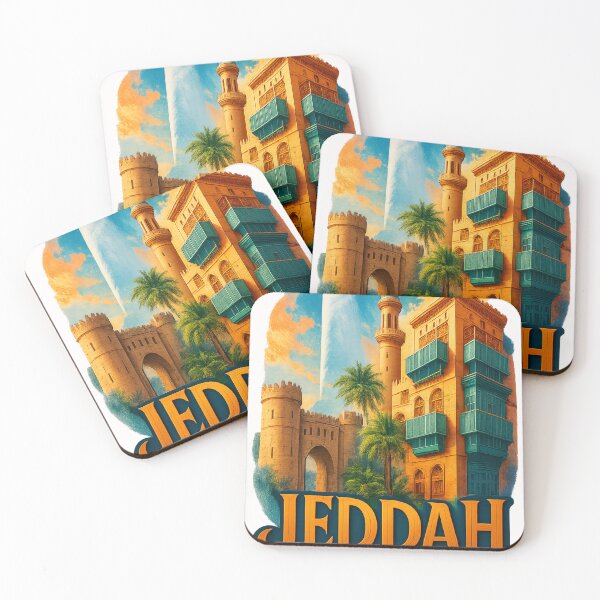 Item preview, Old Jeddah Cityscape with King Fahd Fountain, Saudi Arabia designed and sold by Places On Earth.