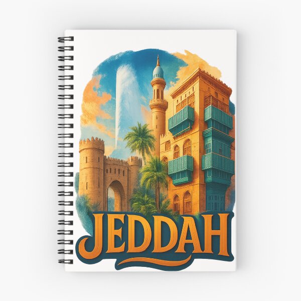 Item preview, Old Jeddah Cityscape with King Fahd Fountain, Saudi Arabia designed and sold by Places On Earth.