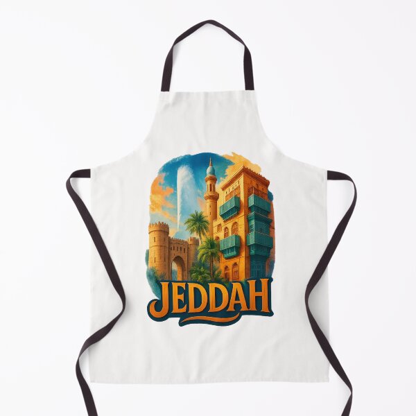 Item preview, Old Jeddah Cityscape with King Fahd Fountain, Saudi Arabia designed and sold by Places On Earth.