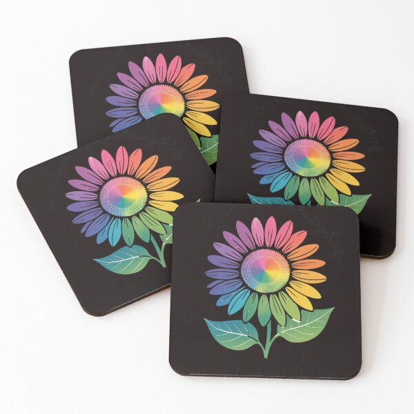 Item preview, LGBTQ Rainbow Sunflower Be Kind Gay Love Pride Flower4  designed and sold by sheenmi.