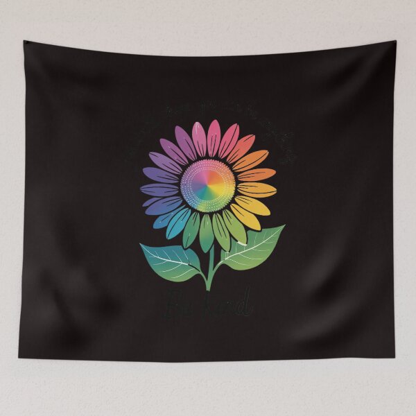 Item preview, LGBTQ Rainbow Sunflower Be Kind Gay Love Pride Flower4  designed and sold by sheenmi.