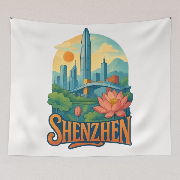 Item preview, Shenzhen Skyline and Civic Center, Guangdong China designed and sold by Places On Earth.