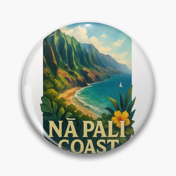 Item preview, Nā Pali Coast Beach and Hibiscus, Kauai Hawaii designed and sold by Places On Earth.