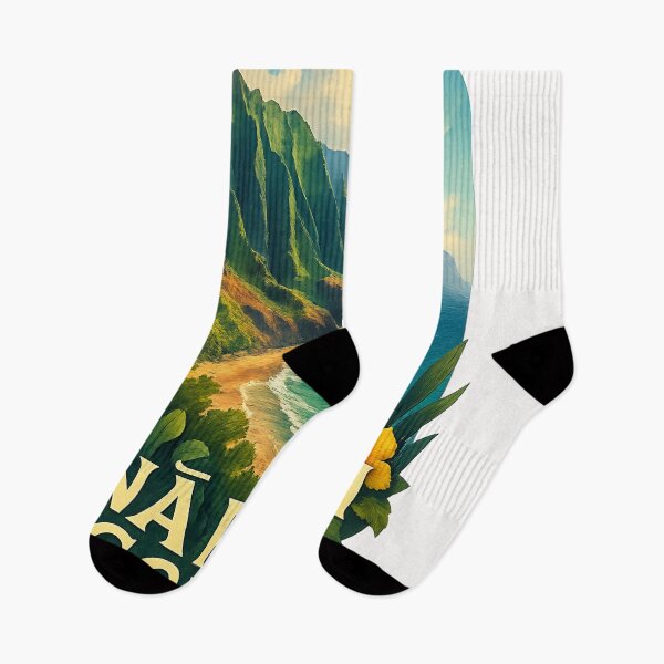 Item preview, Nā Pali Coast Beach and Hibiscus, Kauai Hawaii designed and sold by Places On Earth.
